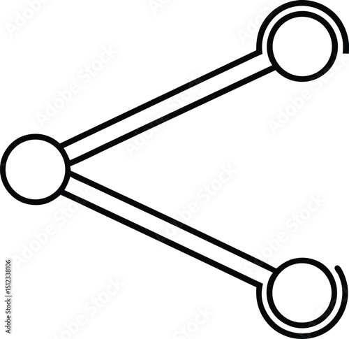 Vector Illustration of Share Line Art for Network Connectivity and Viral Content