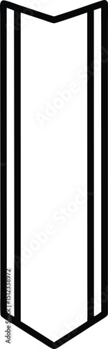 Bookmark Icon Line Art Vector Illustration for Web Favorites and Digital Saving