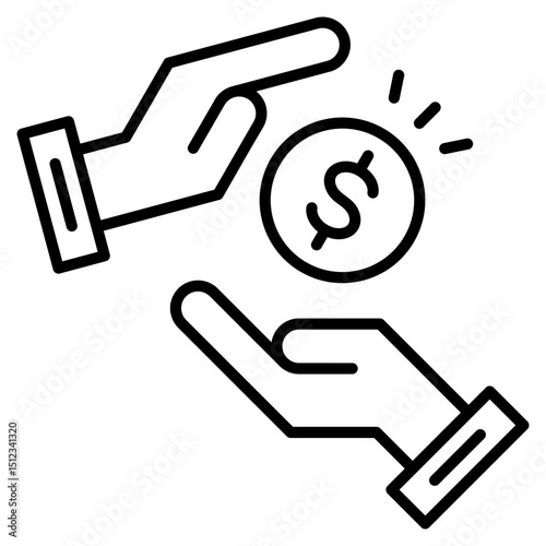 Salary Outline Icon
