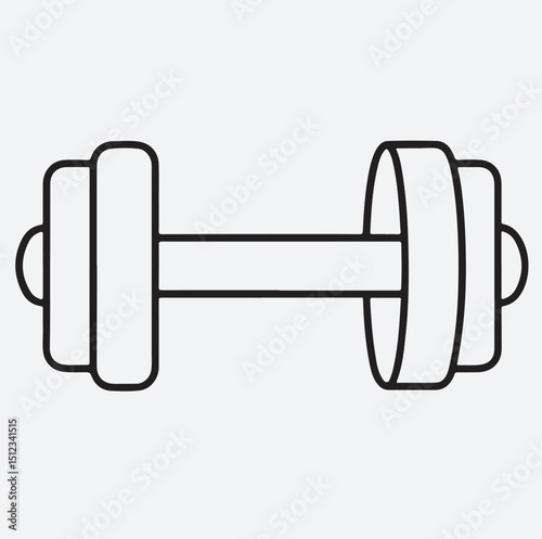 dumbbell icon silhouette vector art illustration, dumbbell isolated on white background