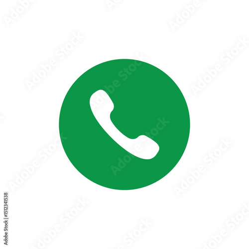 Accept incoming call icon template, Feedback and Telephone app sign symbol