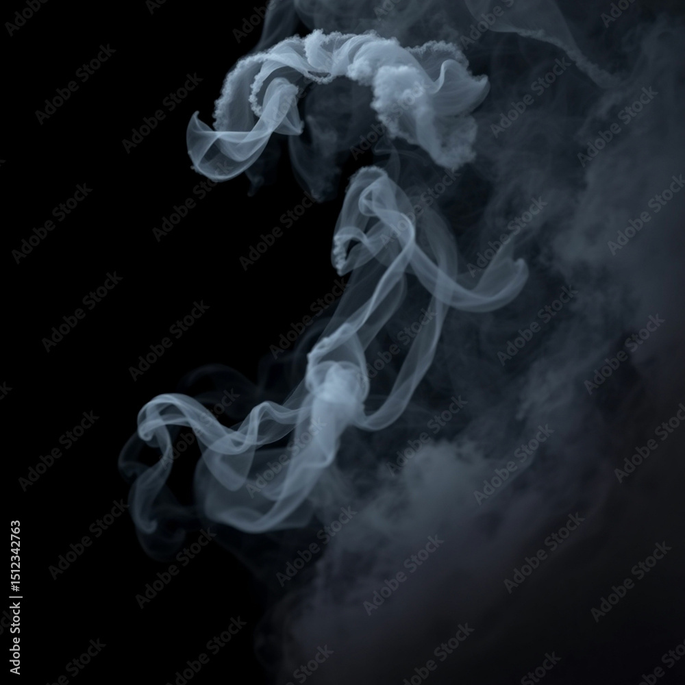 Fototapeta premium Real smoke exploding outwards with empty center. Dramatic smoke or fog effect for spooky Halloween background.