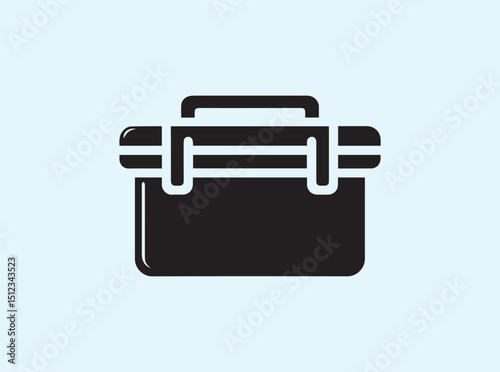 Black Silhouette of a Rectangular Food Container