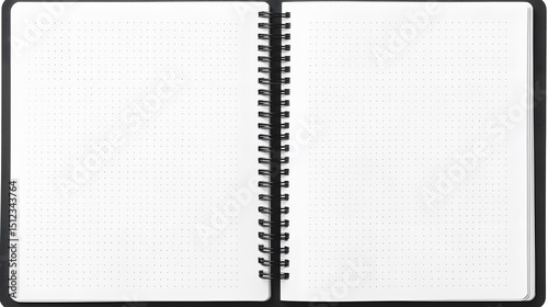 Blank Dot Grid Notebook Open Spiral Bound Paper