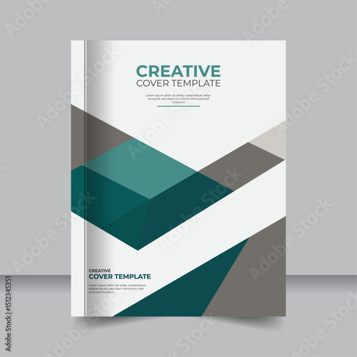 Fresh Modern Corporate Cover Design with Bright Hues, Professional Business Book Cover Layout Editable Template
