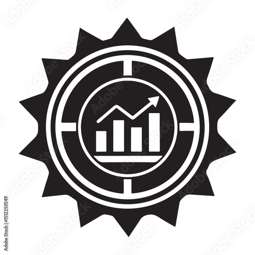 Seo performance icon vector silhouette