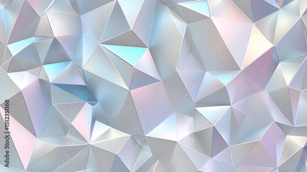 Obraz premium Abstract iridescent low poly geometric background