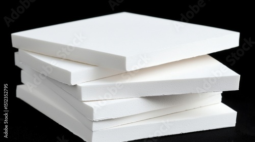 A stack of white foam blocks.