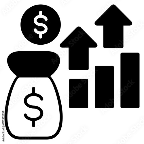 Business Profit Black Icon