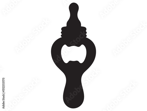 Baby Shower Bottle Opener silhouette