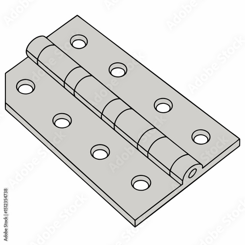 Zinc Metal Plate with Rivets Vector Design
