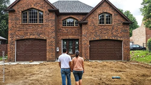 Couple Admiring New Home Construction