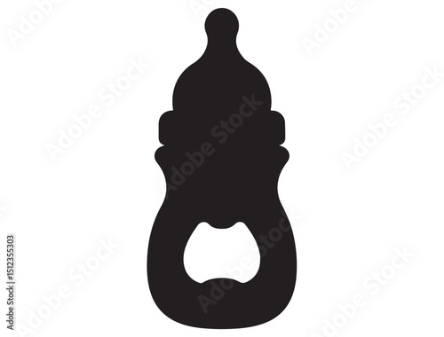 Baby Shower Bottle Opener silhouette