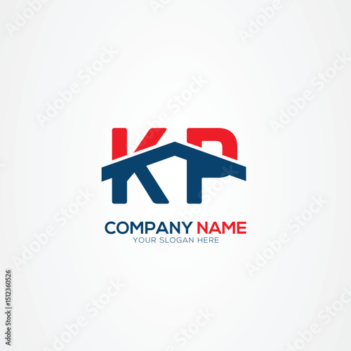 KP or PK Creative Modern Letters Logo Design Element