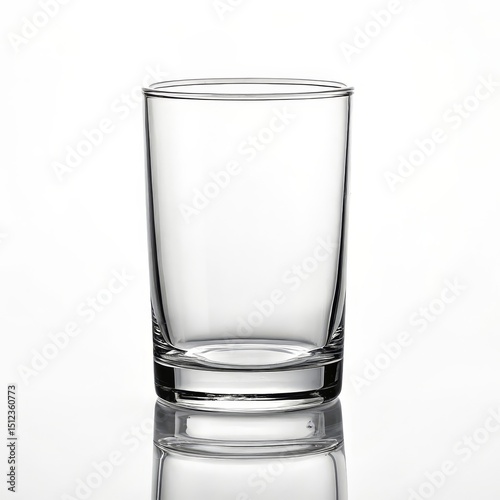 Wallpaper Mural Empty Glass Cylindrical Shape, White Background, Minimalist Concept, Product Photography Glassware, Transparency Torontodigital.ca