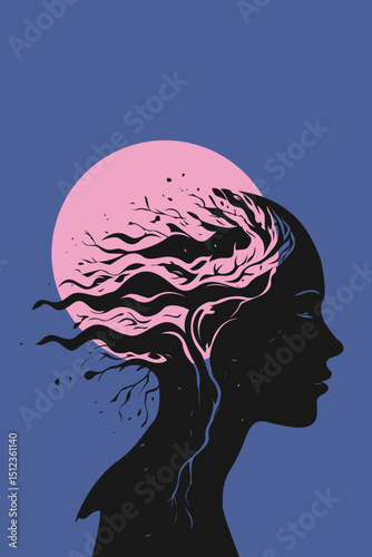 Knot, Tangle, Solution, Love, Freedom, Dreams, Thoughts, World, Woman, Man, Branches, Tree, Nerve, Vector, Artwork