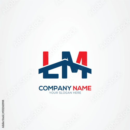 LM or ML Creative Modern Letters Logo Design Element