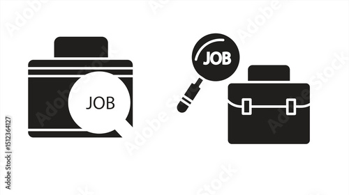 job seeker icon, eps 10 on white background, vector illustration.