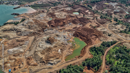 Nickel extraction on Sulawesi's island (Indonesia).