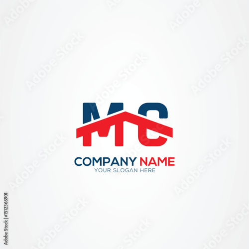MC or CM Creative Modern Letters Logo Design Element