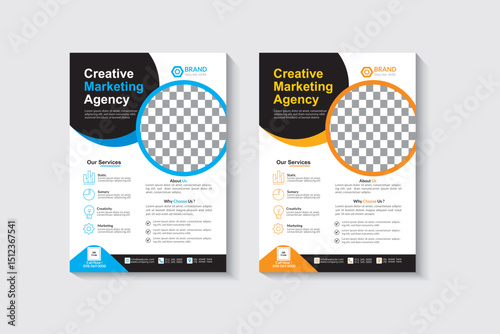 Corporate Flyer Template, Creative Business Leaflet Layout for Marketing, Advertisement, Promotion