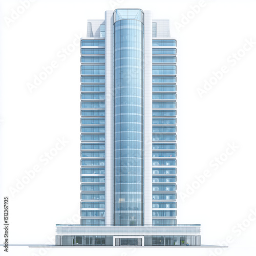 Modern Architectural Skyscraper Design , PNG isolated cut out image