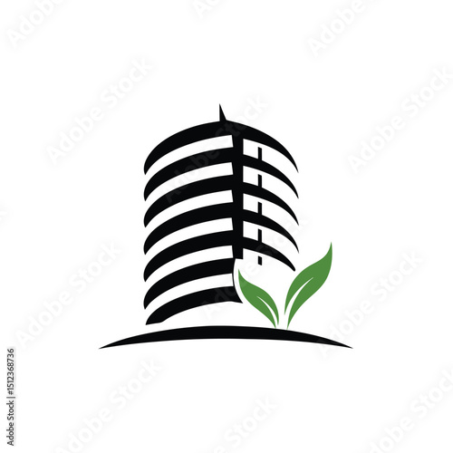 vector illustration of a green plant