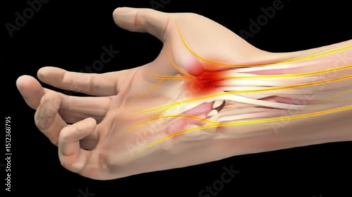 Hand wrist pain anatomy medical animation