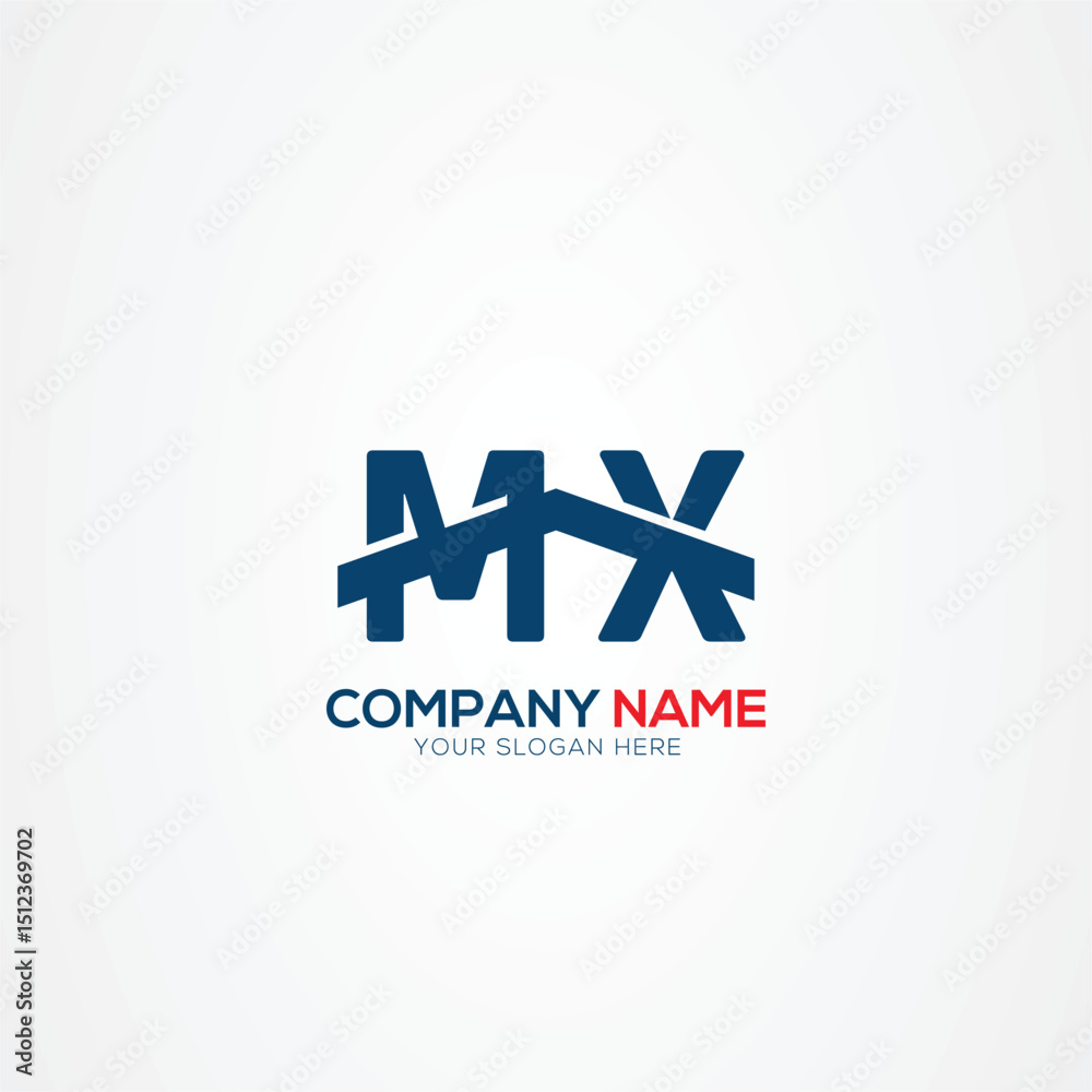 Obraz premium MX or XM Creative Modern Letters Logo Design Element