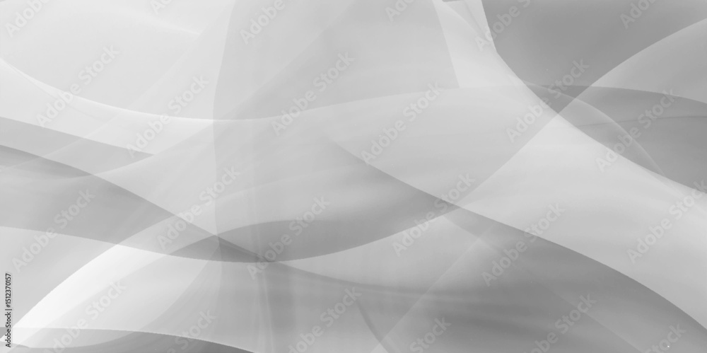 Obraz premium Abstract layered grey and black geometric line shapes with smooth gradients, soft light refractions on glass frosted panel overlays background, abstract white and black line background.