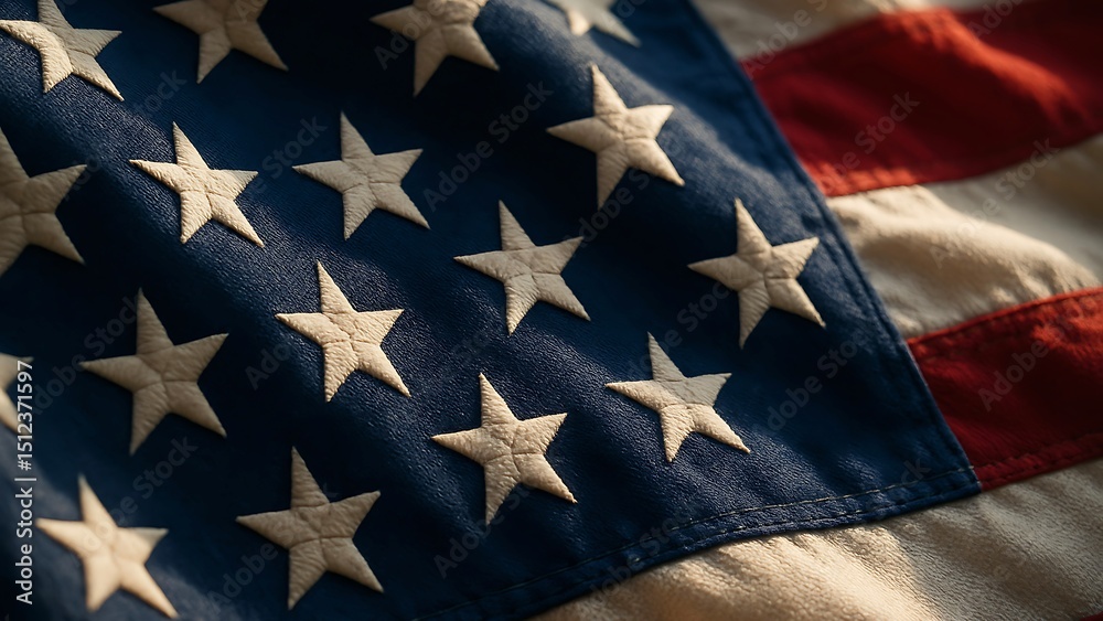 Fototapeta premium American flag stars and stripes patriotic symbol of the united states