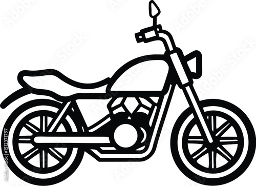 silhouette of cross motorcycle on white background