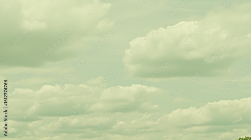 Obraz premium Dreamy sky with gentle gradients and soft, flowing clouds, creating a serene and calming atmosphere in pastel tones