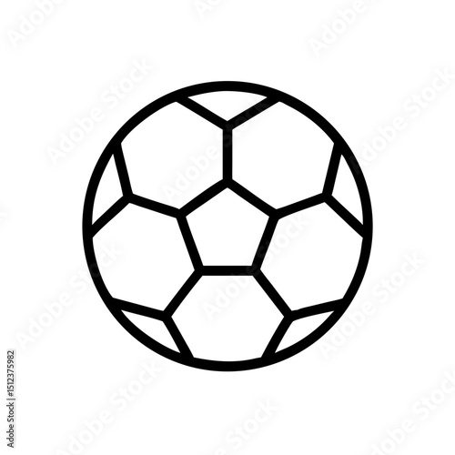 Simple linear vector icon of a soccer ball outline  