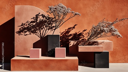 Minimalist background with pastel squares placed evenly to create a balanced and gentle geometric design in soft hues