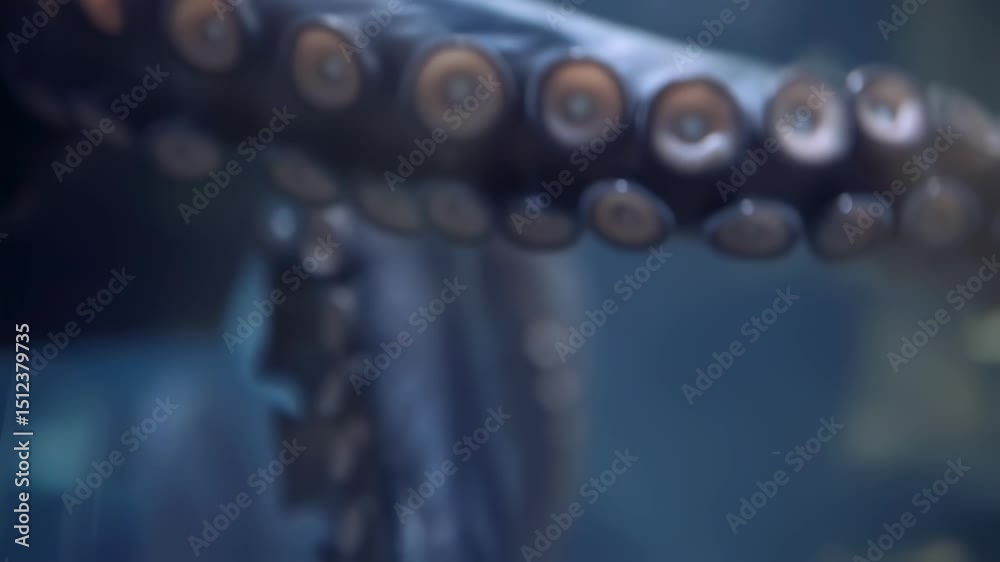 Soft robotic tentacle demonstrating biomimetic design, featuring suction cupped appendage gripping metallic surface with precision, showcasing innovative technology inspired by natural mechanisms