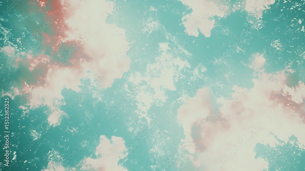Obraz premium Soft blue sky with scattered light fluffy clouds that create a subtle and airy atmosphere
