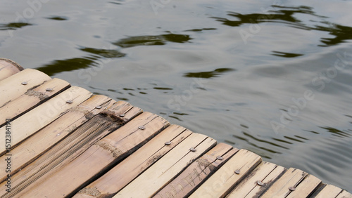 Bamboo bed by the water