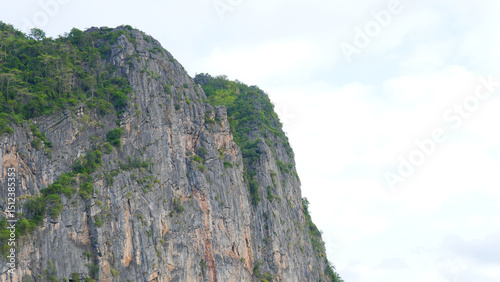 Steep limestone cliffs in Thailand