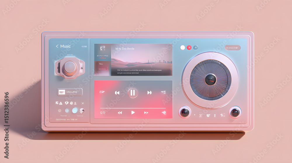 Fototapeta premium Music Media Player Widget
