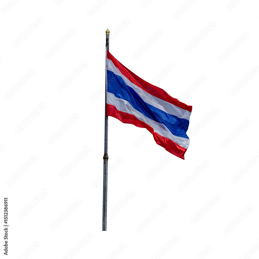 Fototapeta premium Thailand flag isolated on white background