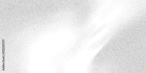 Elegant stippling wave with powdery texture and soft gradation. Grainy fade flowing into wavy curves, minimalist vector illustration combining dust, sand, and subtle ripple distortion for vintage styl