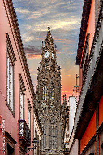 Alley View of the Church of San Juan Bautista in Arucas photo
