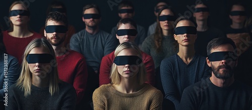 Blindfolded Individuals: A Metaphor for Societal Issues