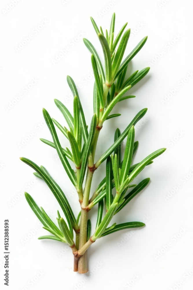 Fototapeta premium Fresh rosemary leaves isolated on white background , fresh, kitchen