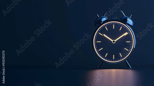 Pixel Art Alarm Clock With Glowing Numbers On Dark Background