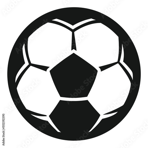 Soccer ball silhouette vector football sports icon black  
Football silhouette vector soccer ball black sport design  
