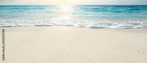 Empty Beach Scene At Sunrise