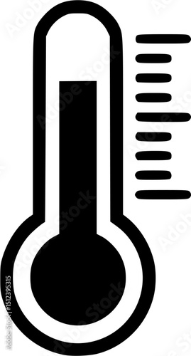 Hot icon vector. Temperature illustration sign. Thermometer symbol. Summer logo.
