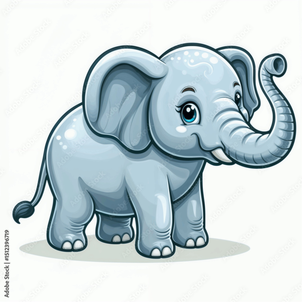 Fototapeta premium elephant cartoon illustration